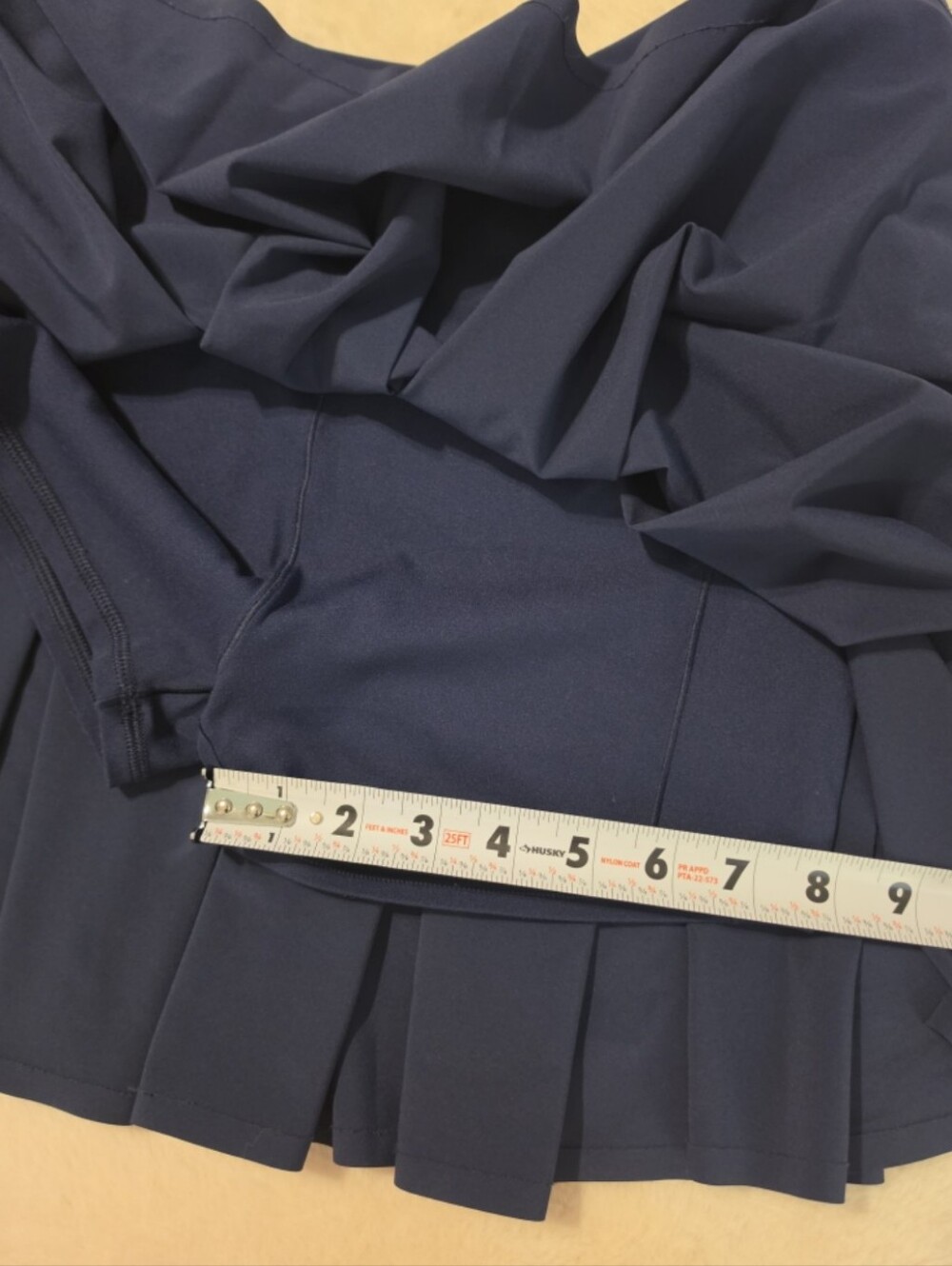 (2) OFFLINE by Aerie Real Good Small Belted Pleated Skorts Hot Pink and blue - Picture 11 of 12